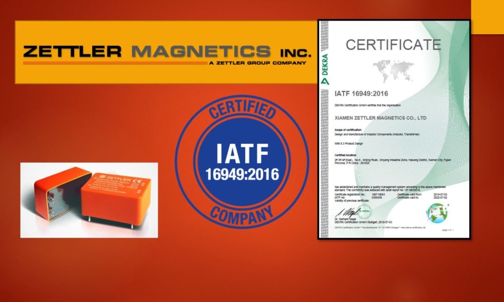 IATF 16949:2016 - Zettler Magnetics